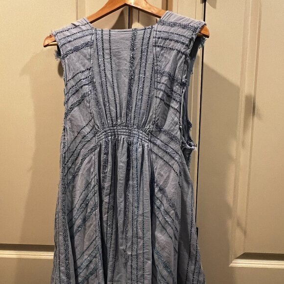 Free People Cactus Flower Mini Dress in Blue Size Small - Picture 7 of 7